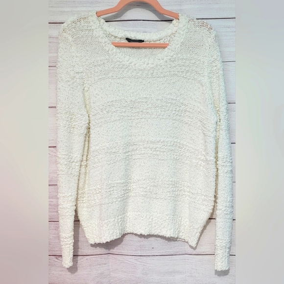 Nwot Denver Hayes white, popcorn knit sweater size XL - Picture 1 of 7